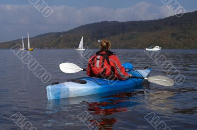 Kayaking on Lake Windermere Kayaking on Lake Windermere