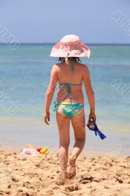 Little girl on the beach