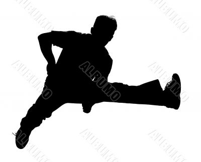 Jumping silhouette