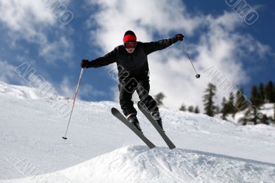 Skier jumping