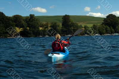 Kayaking on Lake Windermere Kayaking on Lake Windermere