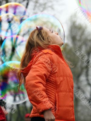 Girl with bubbles