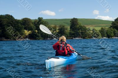 Kayaking on Lake Windermere Kayaking on Lake Windermere