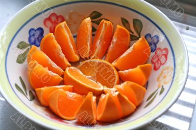 Sliced oranges