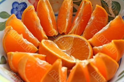 Sliced oranges