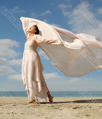 Beautiful woman on the beach