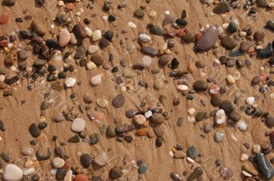 gold sand on the beach