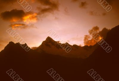 Sunset over the Andes