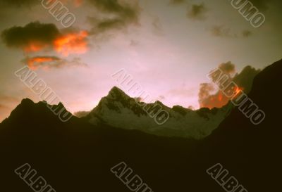 Sunset over the Andes