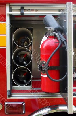 Fire Extinguisher on Rescue Truck