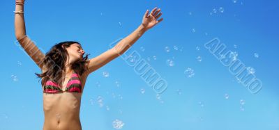 Girl with bubbles