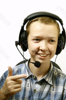 Boy with headphones Boy with headphones