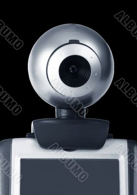 Closeup of a webcam