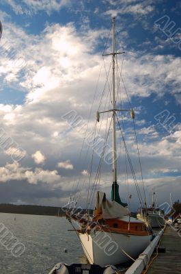 boats on a stormy afternoon