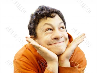 Funny face with big nose