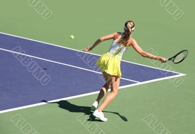 Woman playing tennis