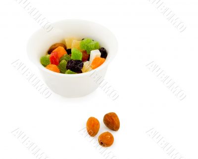 Dried fruits and almond nuts Dried fruits and almond nuts