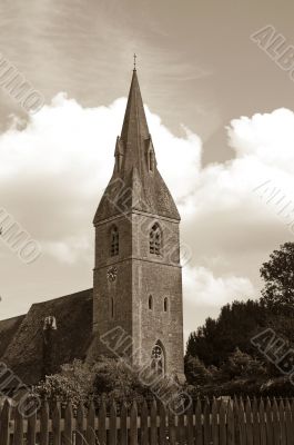 Sepia church