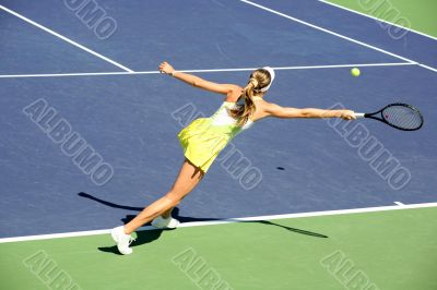 Woman playing tennis