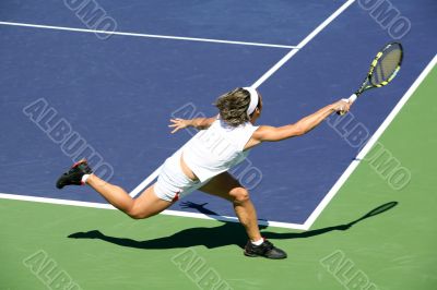 Woman playing tennis