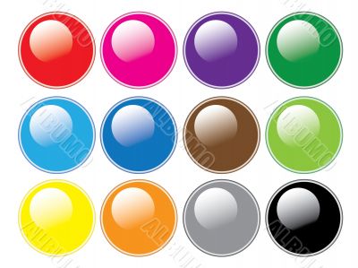 Round Glossy Buttons