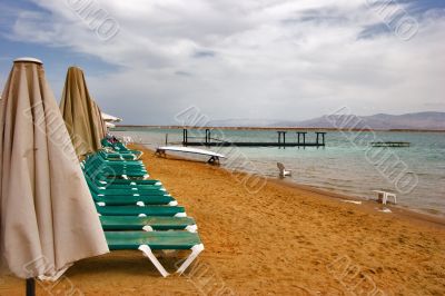 The cloudy sky above the Dead Sea