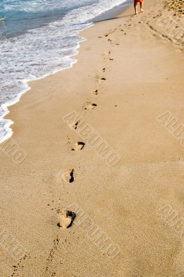 Steps in sand