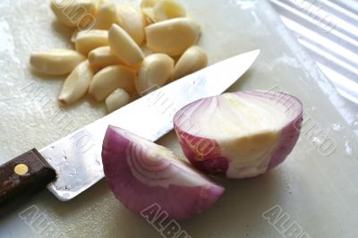 Onions and garlic