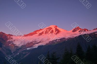 sunset in the mountains