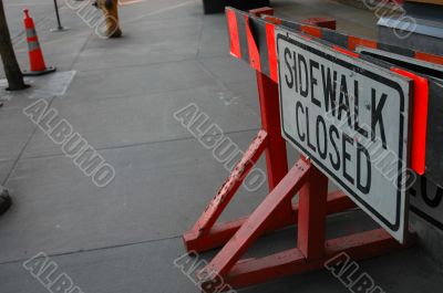 Sidewalk closed