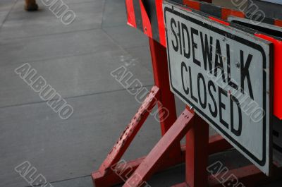 Sidewalk closed