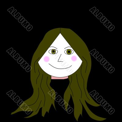 Cartoon of Girl in Various Moods