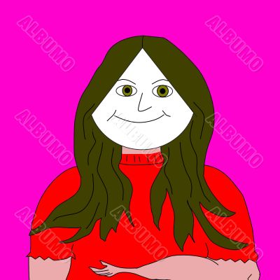 Cartoon of Girl in Various Moods