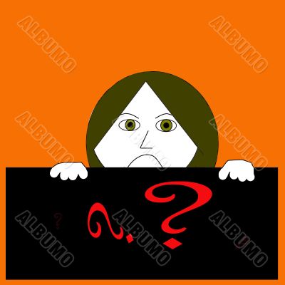 Cartoon of Girl in Various Moods