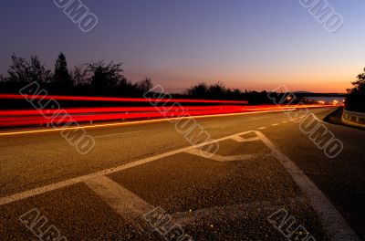 Highway at dusk