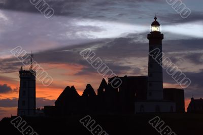 st Mathieu lighthouse at dusk st Mathieu lighthouse at dusk