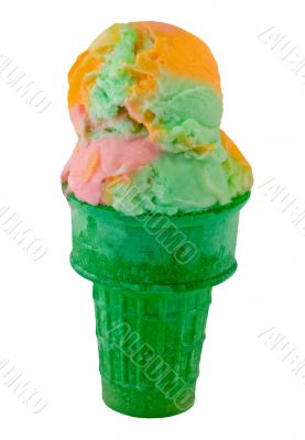 rainbow sherbet cone