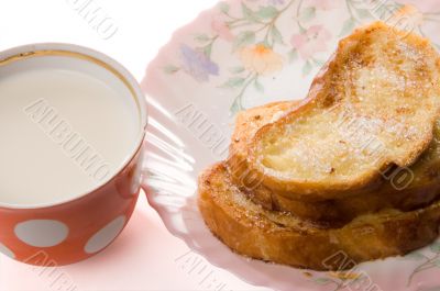 Toast and milk Toast and milk