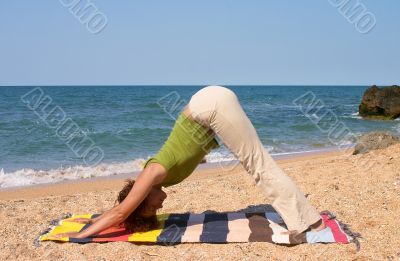 girl in Adho Mukha Svanasana yoga pose