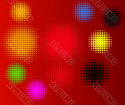 Vector halftone circles