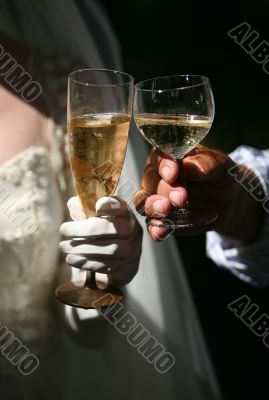 Glasses of champagne