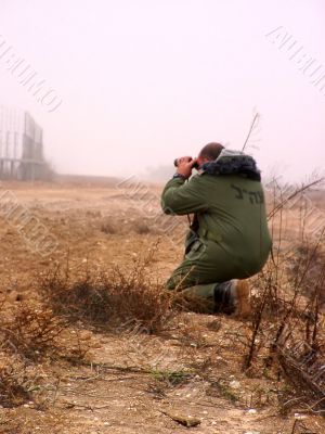 Israeli officer near Gaza strip border