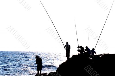 Fishers silhouette Fishers silhouette
