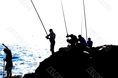 Fishers silhouette Fishers silhouette