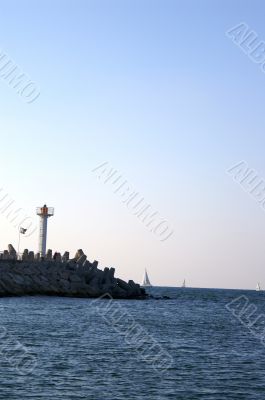 A lighthouse in Herzlia marina A lighthouse in Herzlia marina
