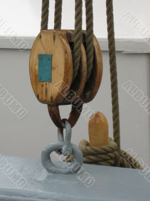 an element of rigging on a sailing ship