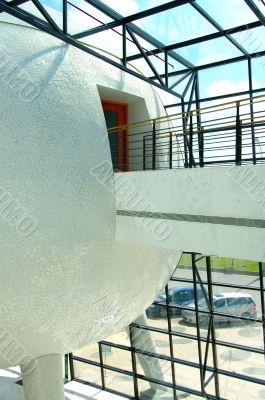 Abstract office construction