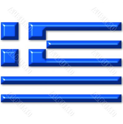 3D Flag of Greece