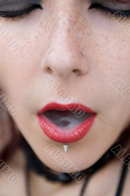 Smoke in mouth