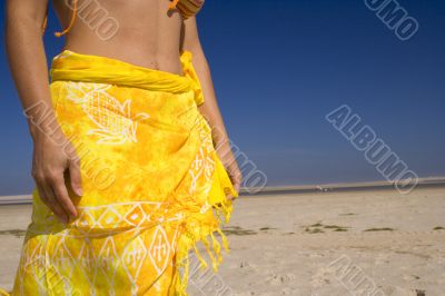 Sexy skirt at the beach